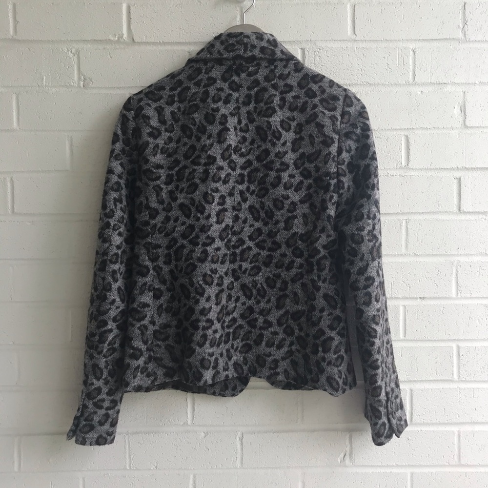 Loft Cheetah Print Wool Blend One Button Blazer - Picture 7 of 7